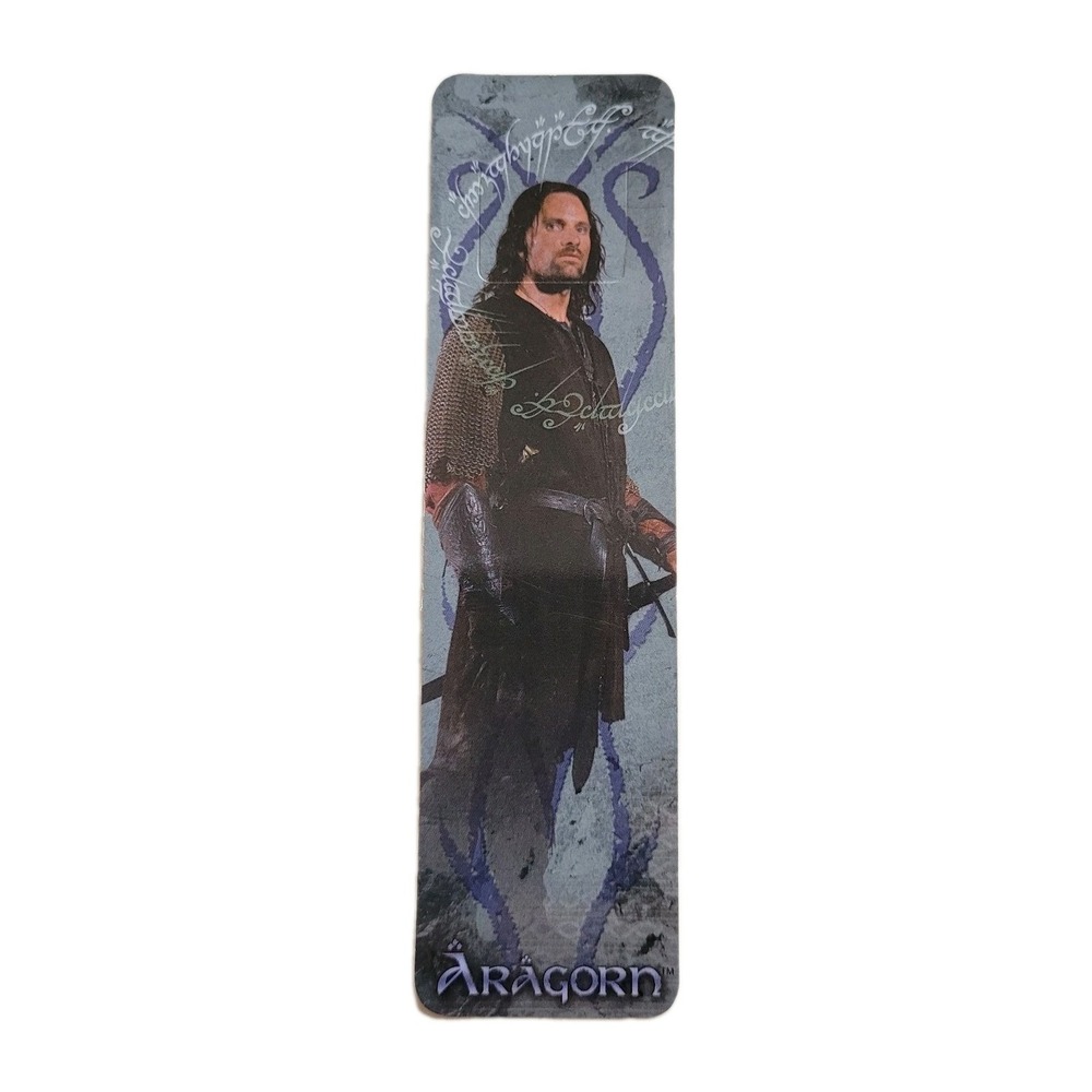 Vintage Aragorn Tab Bookmark, 2002 Lord Rings Two Towers, Y2K Movie, XTAB-622477
